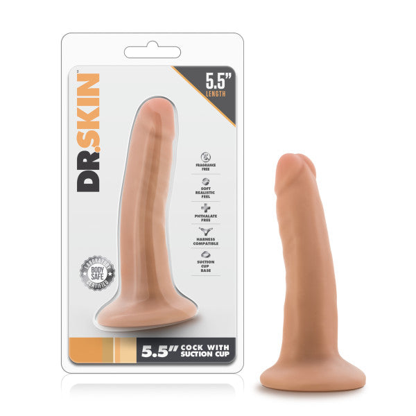 Dr Skin 5.5 Cock W- Suction Cup Vanilla