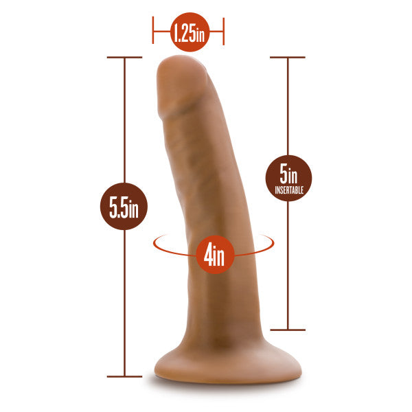 Dr Skin 5.5 Cock W- Suction Cup Mocha