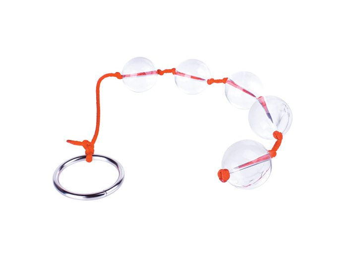 9's Orange Is The New Black Bead It 5x Glass Anal Beads