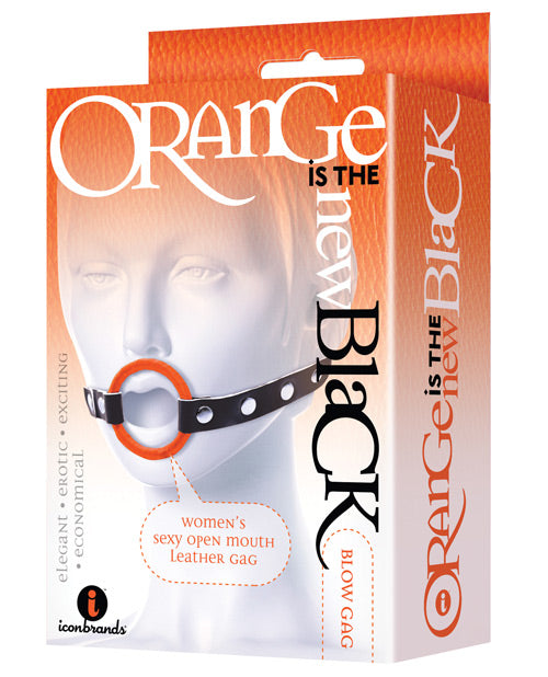 9's Orange Is The New Black Blow Gag Open Mouth Leather Gag