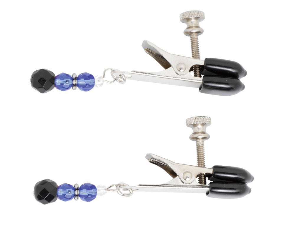 Adj Clamp W- Blue Beads