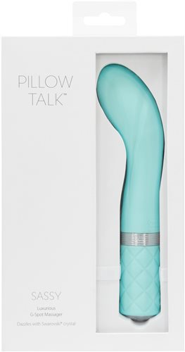 Pillow Talk Sassy G Spot Vibe W-swarovski Crystal Teal