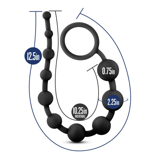 Performance Silicone 10 Beads Black