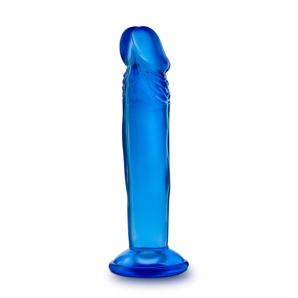 B Yours Sweet N Small 6in Dildo W- Suction Cup Blue