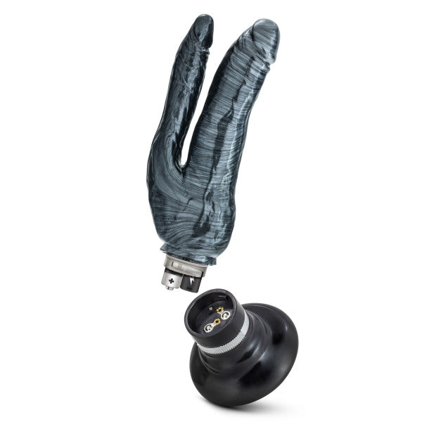 Jet Deux Noir Carbon Metallic Double Vibrating Dildo