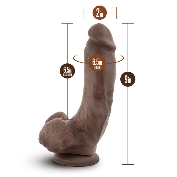 Dr Skin Mr Mayor 9 Dildo W- Suction Cup Chocolate 