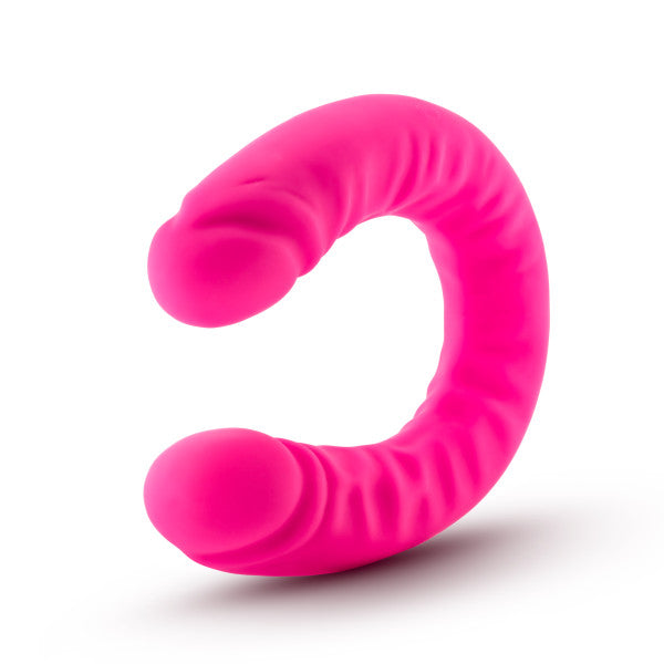 Ruse 18 Silicone Slim Double Dong Hot Pink 