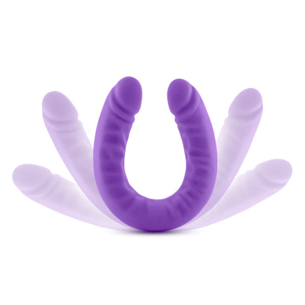 Ruse 18 Silicone Slim Double Dong Purple 