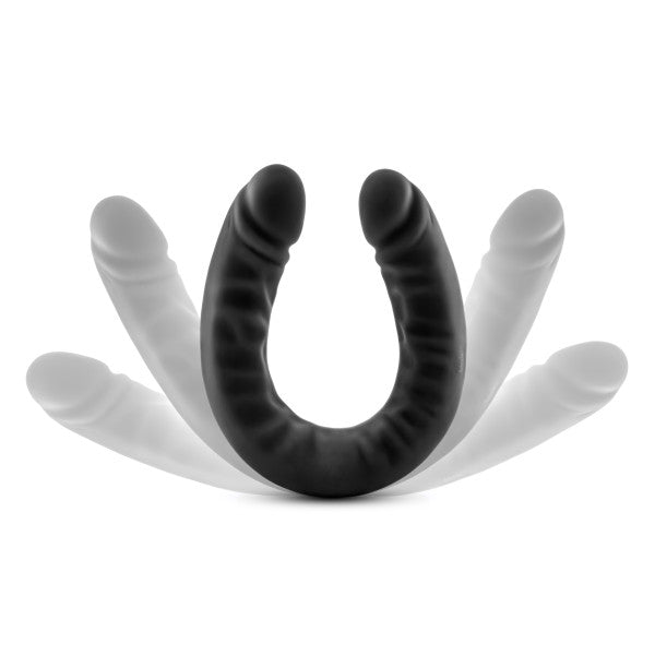 Ruse 18 Silicone Double Headed Dildo Black 