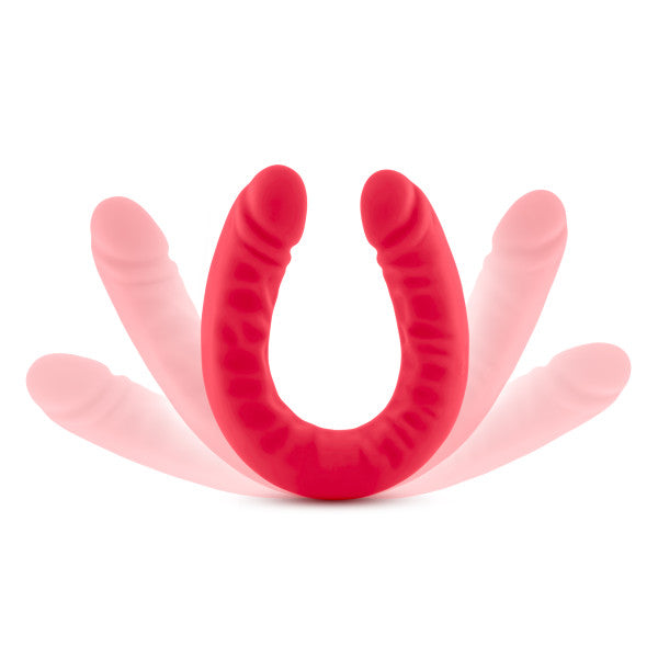 Ruse 18 Silicone Double Headed Dildo Cerise 