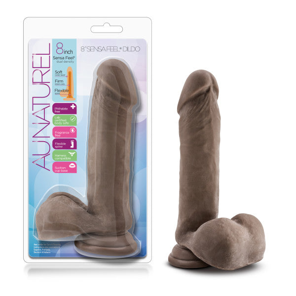 Au Naturel 8 Sensa Feel Dildo Chocolate 
