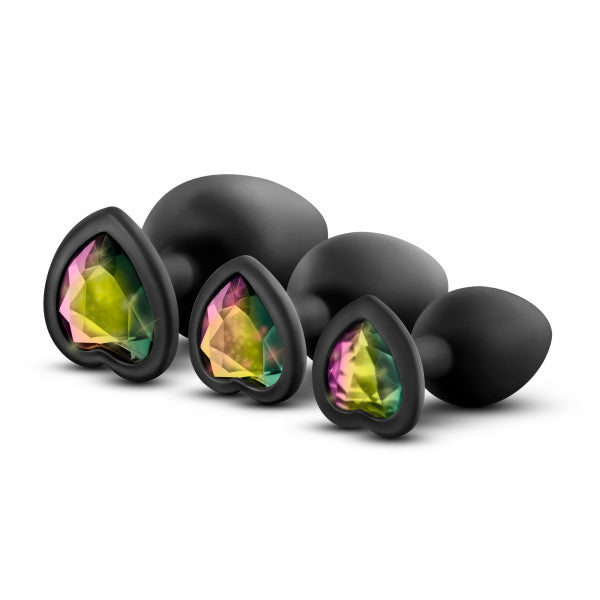 Luxe Bling Plugs Training Kit Black W-rainbow Gems
