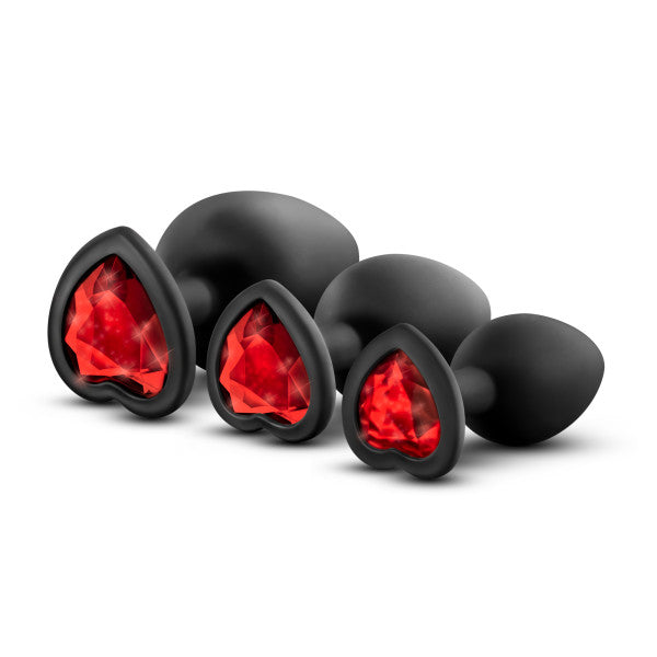 Luxe Bling Plugs Training Kit Black W-red Gems