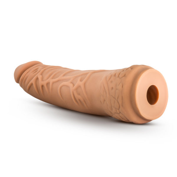 The Realm Realistic 7.5 In Lock On Dildo Mocha
