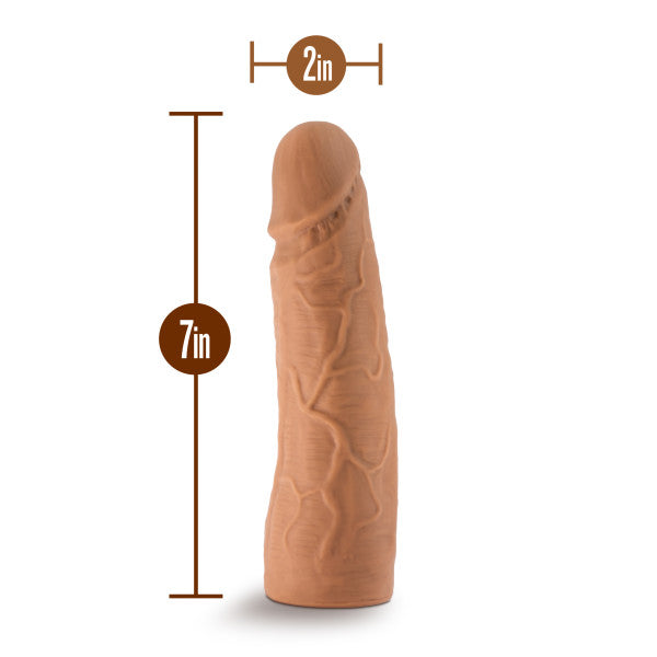 The Realm Realistic 7 In Lock On Dildo Mocha