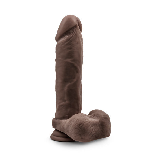 Au Naturel 9.5in Dildo W- Suction Cup Chocolate