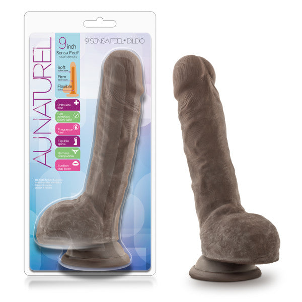 Au Naturel 9 Sensa Feel Dildo Chocolate 