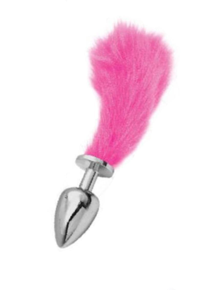 Chloe Small Silver Plug W-short Pink Tail