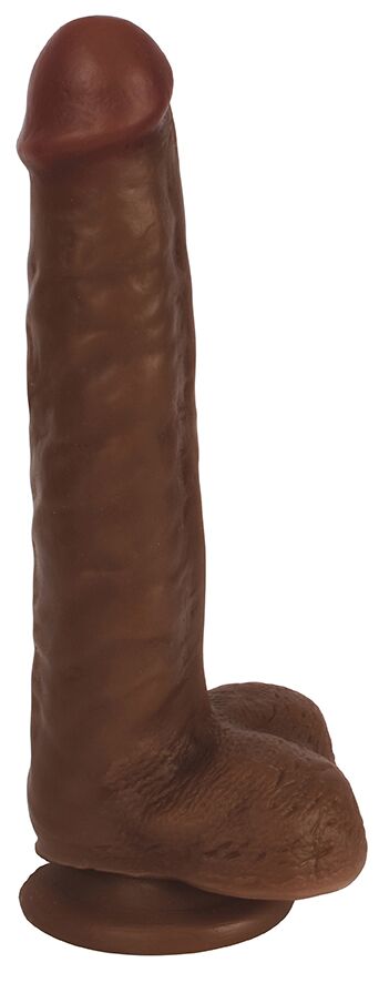 Thinz Slim Dong 8in W- Balls Chocolate