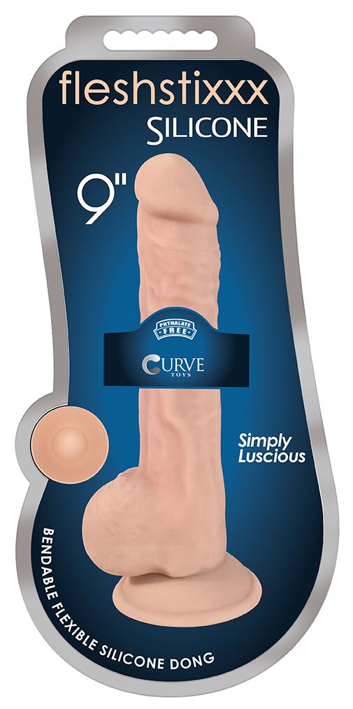 Fleshstixxx 9in Silicone Dong W- Balls