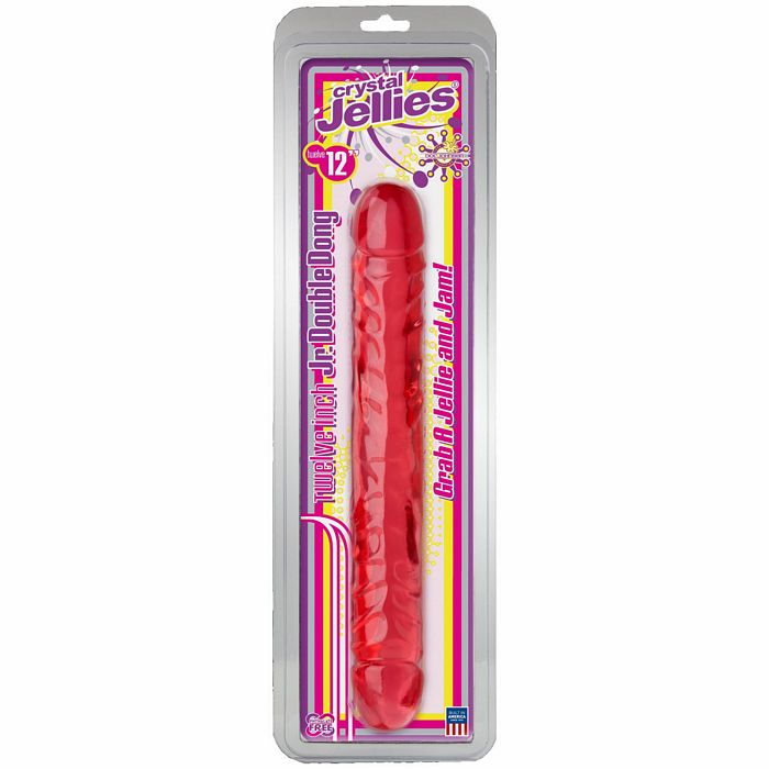 Crystal Jellies Jr. Dbl Dong Pink 12in Cd