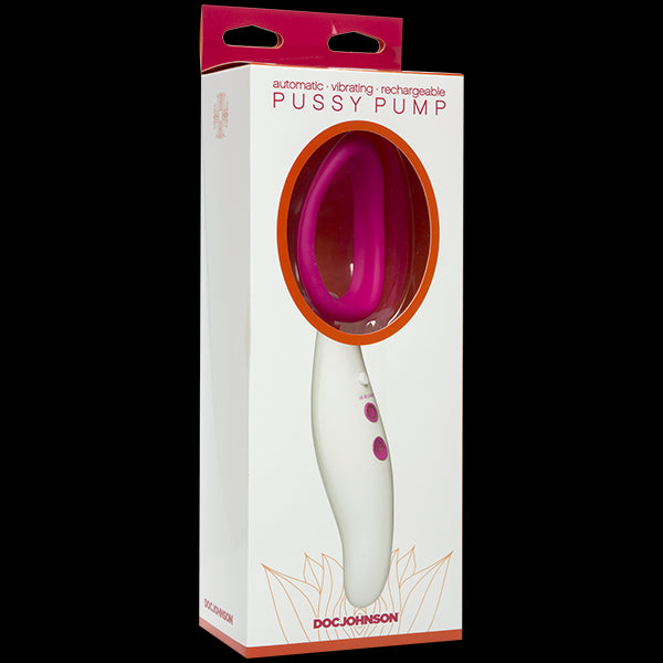 Automatic Pussy Pump Vibrating Rechargeable Pink-white
