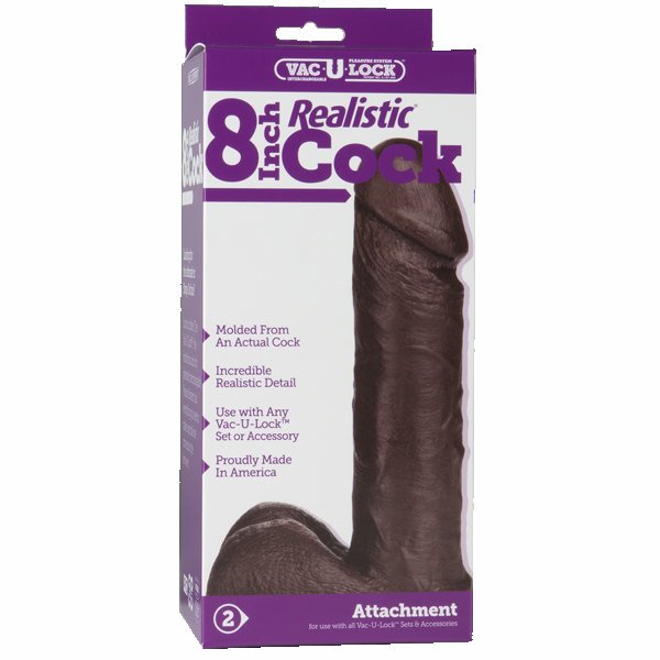 Realistic Dong-8in Black Bx