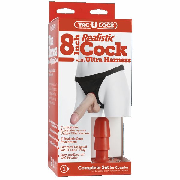 Ultra Harness 2 & Plug W-8in Cock Bx