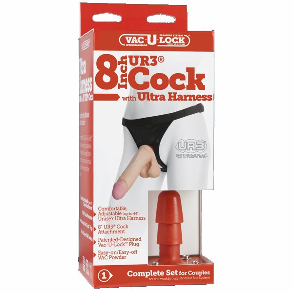 Ultra-realistic 8in Cock W-harness Bx