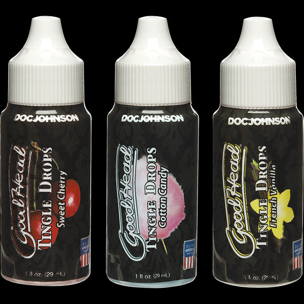 Goodhead Tingle Drops 3 Pk 1 Oz French Vanilla Sweet Cherry And Cotton Candy