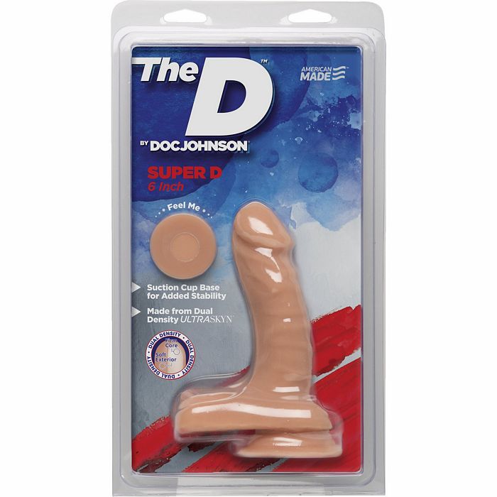 The D Super D 6 W-balls Vanilla Beige Dildo 