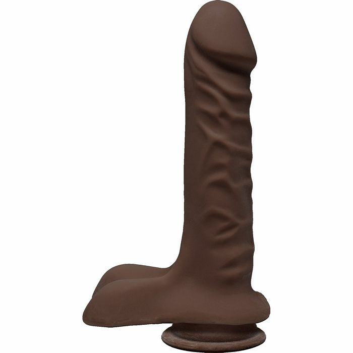 The D Super D 8 W-balls Chocolate Brown Dildo 