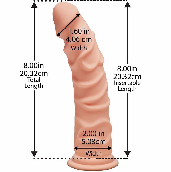 The D Ragin' D 8 Vanilla Beige Ultraskyn Dildo 