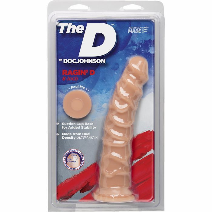 The D Ragin' D 8 Vanilla Beige Ultraskyn Dildo 