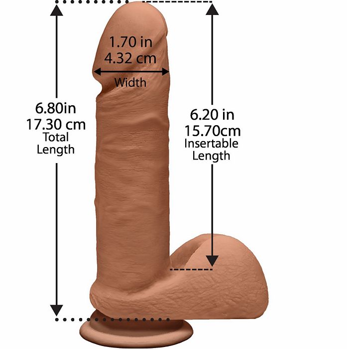 The D Perfect D 7 W-balls Caramel Tan Dildo 