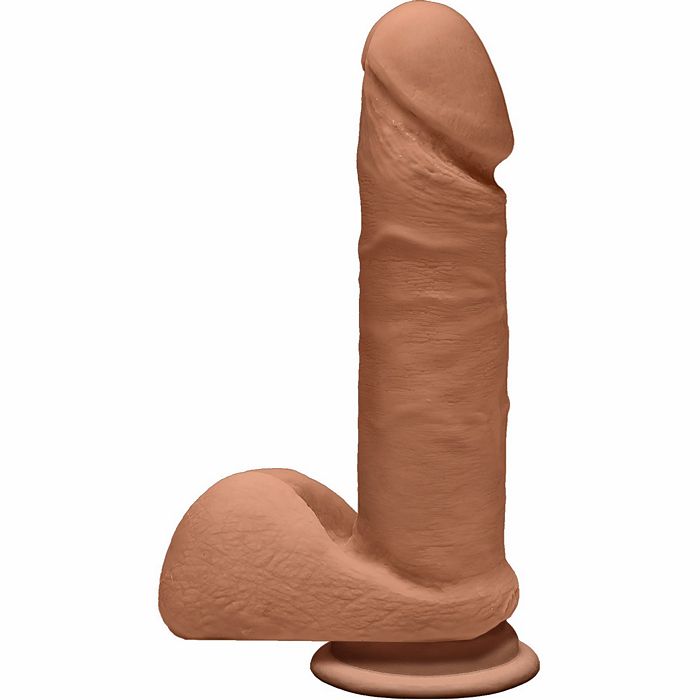 The D Perfect D 7 W-balls Caramel Tan Dildo 
