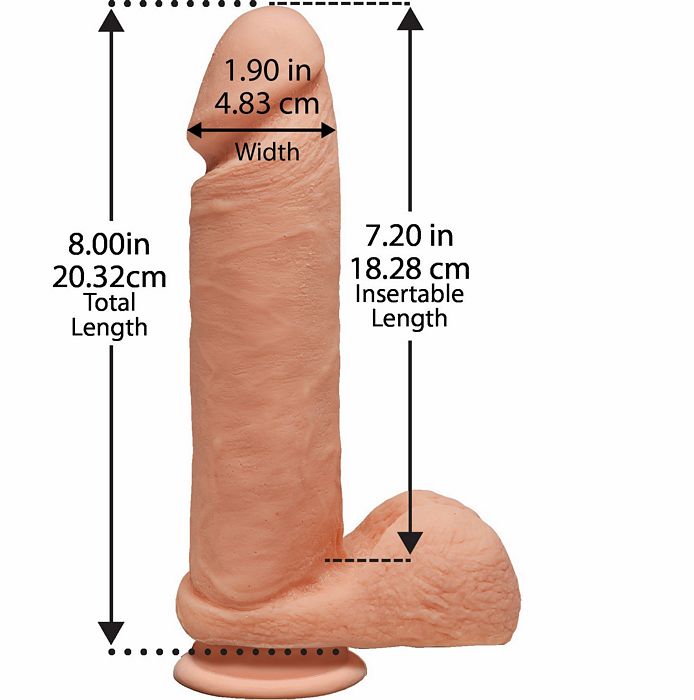 The D Perfect D 8 W-balls Vanilla Beige Dildo 