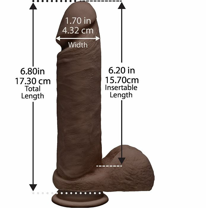 The D Perfect D 8 W-balls Chocolate Brown Dildo 