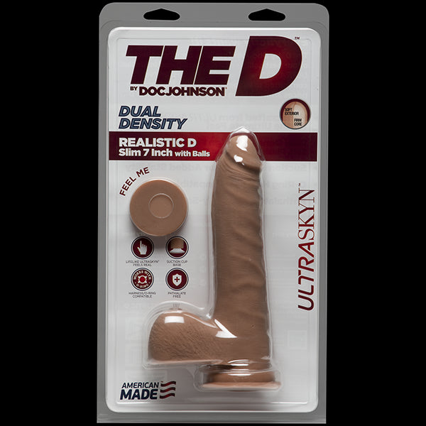 The D Realistic D 7 In Slim W- Balls Ultraskyn Caramel