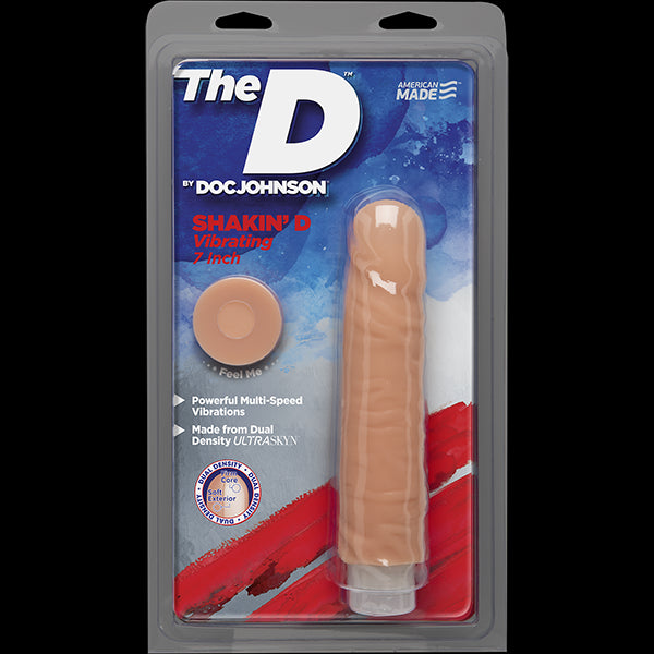 The D Shakin' D Vibrating 7 Ultraskyn Vanilla 