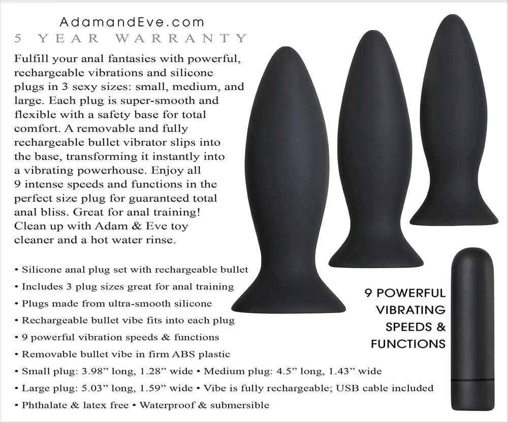 Adam & Eve Rechargeable Vibrating Anal Kit