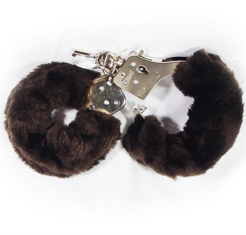 Plush Love Cuffs Brown