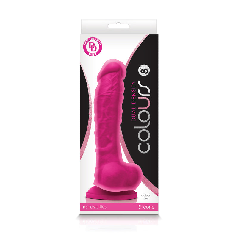 Colours Dual Density 8 Dildo Pink 