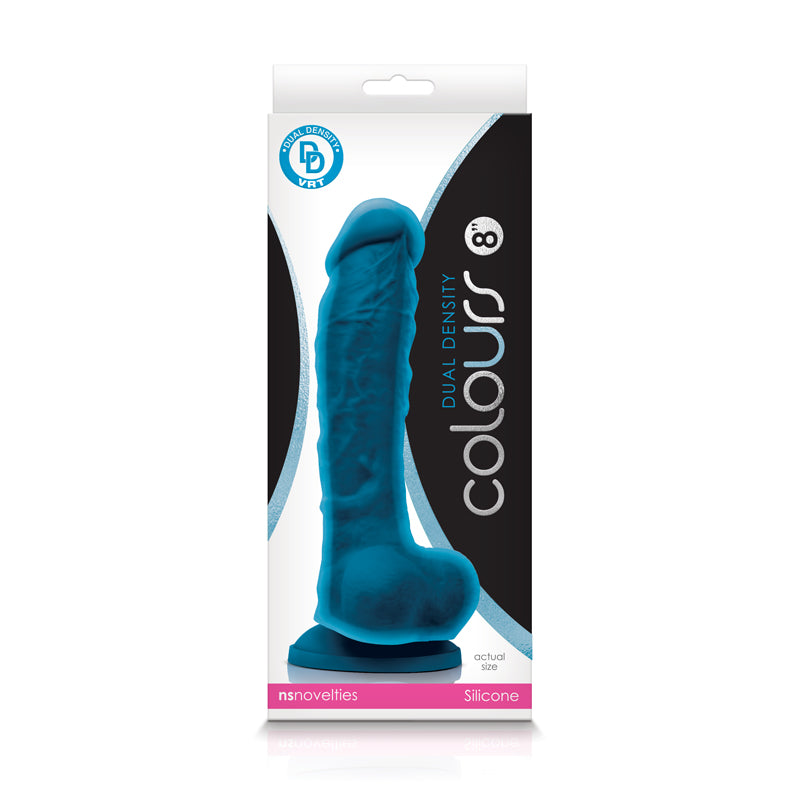 Colours Dual Density 8 Dildo Blue 