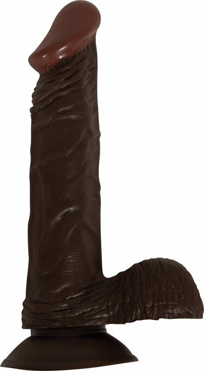 Afro American Whopper W-balls Vibrating 8in Brown