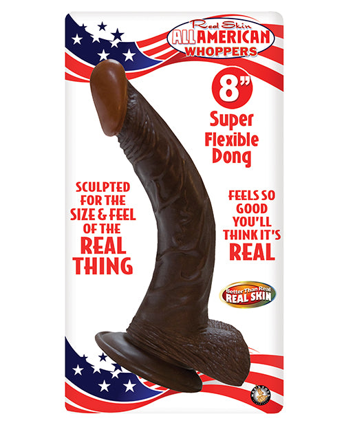 Afro American Whopper 8in W-balls Brown