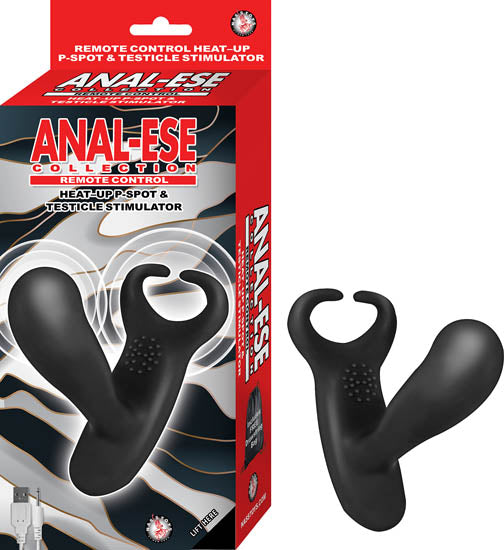 Anal-ese Collection Remote Control Heat Up P Spot & Ball Stimulator Black