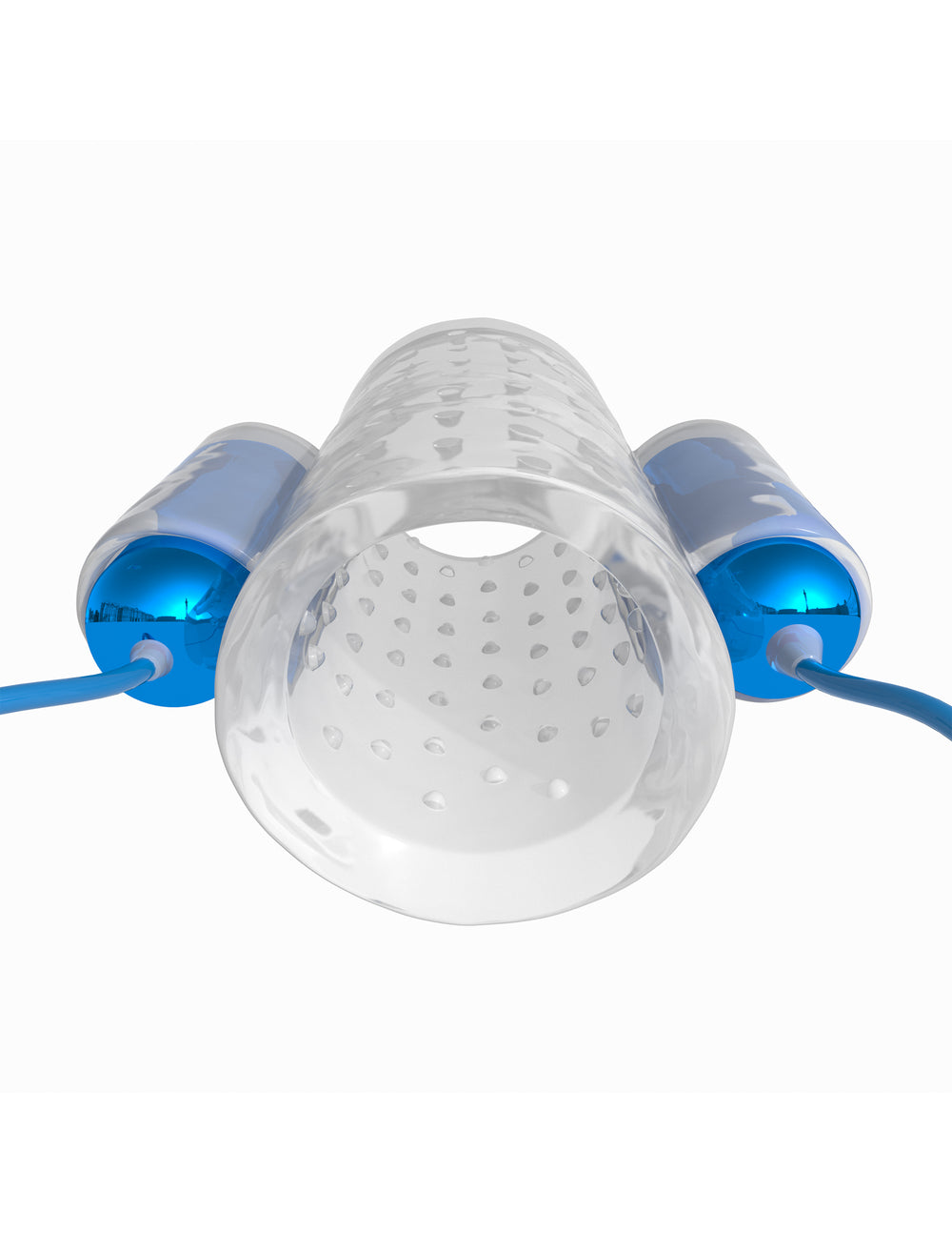 Classix Dual Vibrating Penis Sleeve Blue & Clear