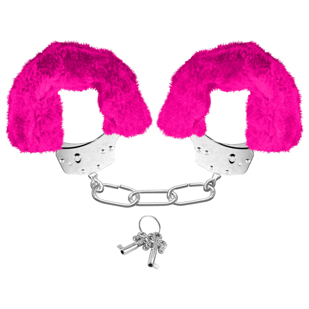 Neon Luv Touch Furry Cuffs Pink