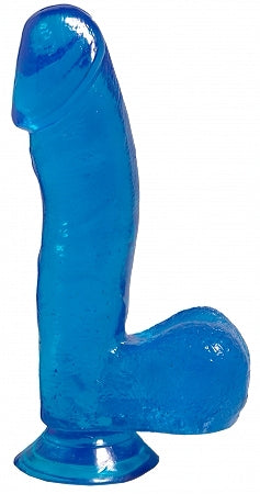 Basix Rubber Works Blue 6.5in Dong W- Suction Cup